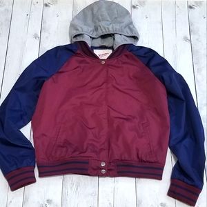 Arizona Jean Company Vintage Two tone hooded jacket size med.